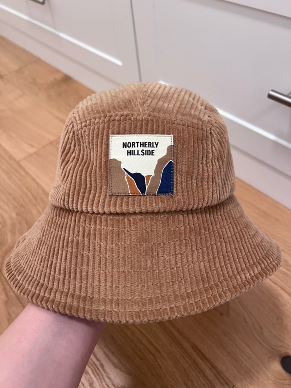 Zara Corduroy Bucket Hat with Patch